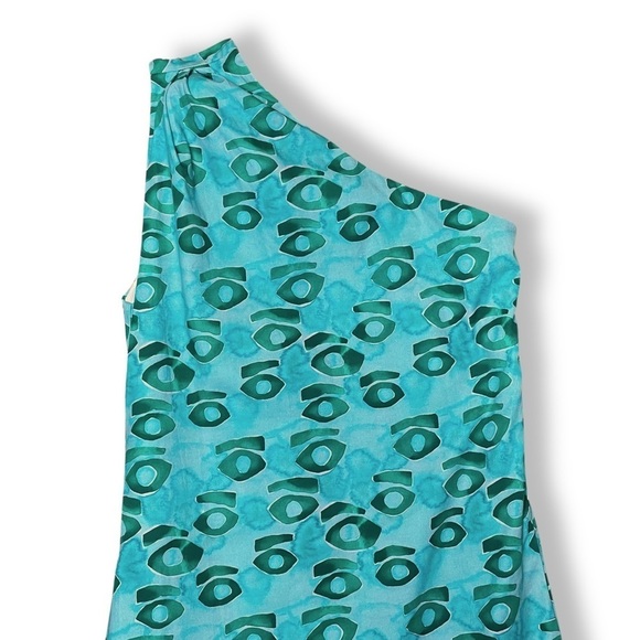 Vivienne Walker Ocular Blue: The One Shoulder Midi Dress Size XS - Picture 7 of 16